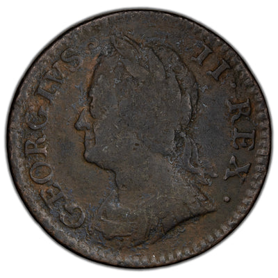 Great Britain 1754 1/4d Farthing Coin KM #581