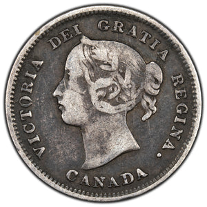 SOLD Canada 1888 5 Cents Silver Coin - F-12