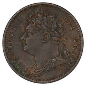 SOLD Great Britain 1825 One Farthing Coin - Corrosion