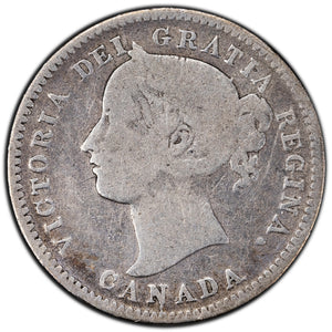 SOLD Canada 1871-H 10 Cents Dime Silver Coin - VG