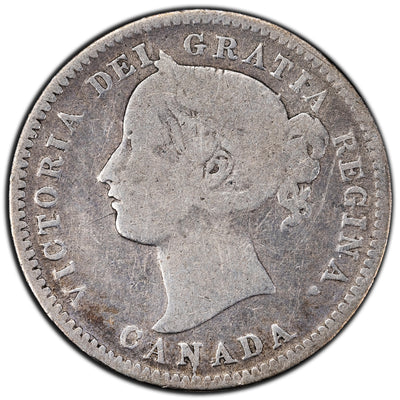 SOLD Canada 1871-H 10 Cents Dime Silver Coin - VG
