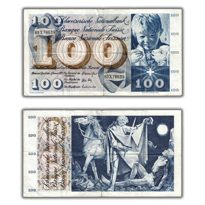 Switzerland 1970 100 Francs Note P #49i