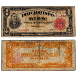 SOLD Philippines 1941 1 One Peso Note P #89a - Circulated