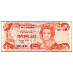 Bahamas ND (1984) $5 Five Dollars Note P #45b - Circulated