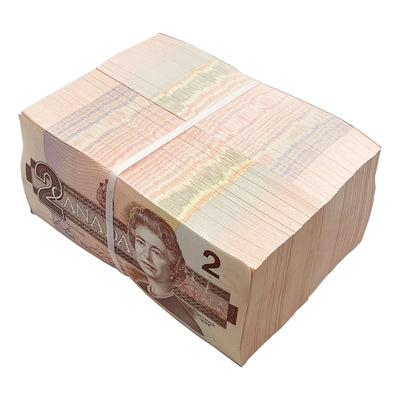 SOLD $2 1986 Bank of Canada Notes CBJ Prefix - Brick of 1000 Consecutive!