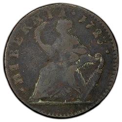 Ireland 1723 1/2d Half Penny Coin S-6601