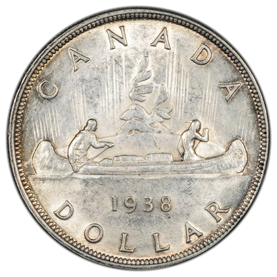Canada 1938 $1 Silver Dollar Coin - Choice AU