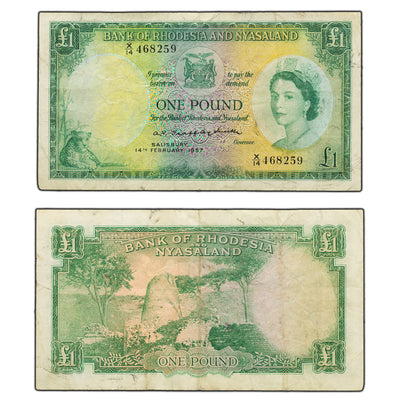 SOLD Rhodesia and Nyasaland 1957 1 One Pound Note