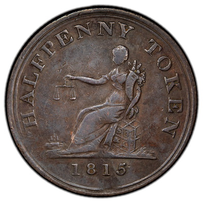Lower Canada 1815 S.J & Co. Halfpenny Token LC-56B1