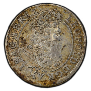 SOLD Hungary 1692 15 Krajczar Silver Coin KM #209