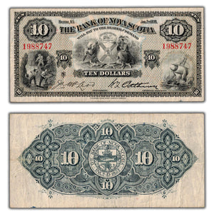 SOLD $10 1935 Bank of Nova Scotia Canada Chartered Note #550-36-04