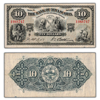 SOLD $10 1935 Bank of Nova Scotia Canada Chartered Note #550-36-04