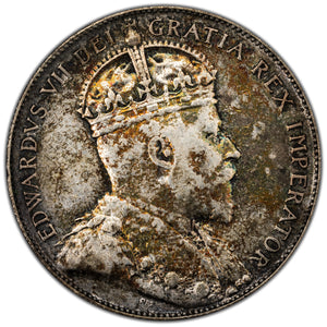 SOLD Newfoundland 1908 50 Cents Half Dollar Silver COin - VF-30