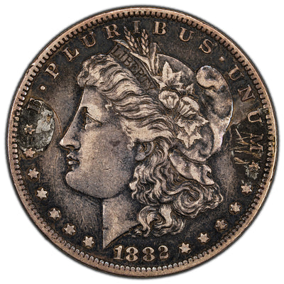 SOLD United States 1882 $1 Morgan Silver Dollar Love Token "E.W.I"