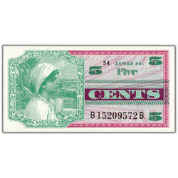 United States 5 Cents Series 661 Military Payment Certificate Note - UNC