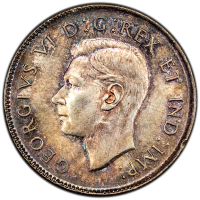 Canada 1945 25 Cents Quarter Silver Coin - MS-62