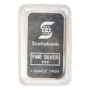 SOLD Engelhard Scotiabank 1oz .999 Fine Silver Bar - Sealed