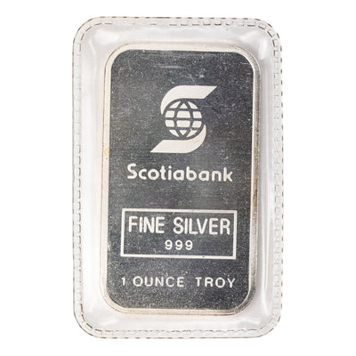 SOLD Engelhard Scotiabank 1oz .999 Fine Silver Bar - Sealed