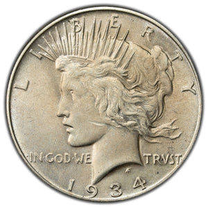 SOLD United States 1934 $1 Peace Dollar Silver Coin