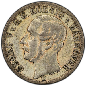SOLD Germany Hannover 1860 1/6 Thaler Silver Coin