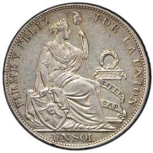 SOLD Peru 1916 1 Sol Silver Coin KM #196