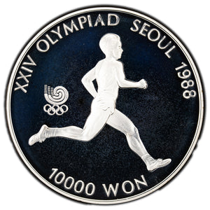 SOLD South Korea 1988 Olympic 10000 Won Silver Coin - Proof Issue