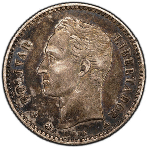SOLD Venezuela 1876-A 10 Centavos Silver Coin Y #13.1