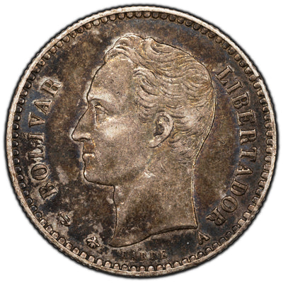 SOLD Venezuela 1876-A 10 Centavos Silver Coin Y #13.1