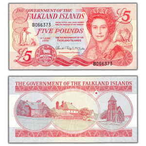 SOLD Falkland Islands 2005 5 Five Pounds Note P #17a - EF