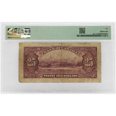 SOLD $25 1935 Bank of Canada Note English Text BC-11 - PMG VG-10