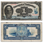 $1 1920 Government of Newfoundland Note NF-12b - Net Fine