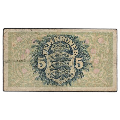 SOLD Denmark 1942 5 Kroner Note P #30h