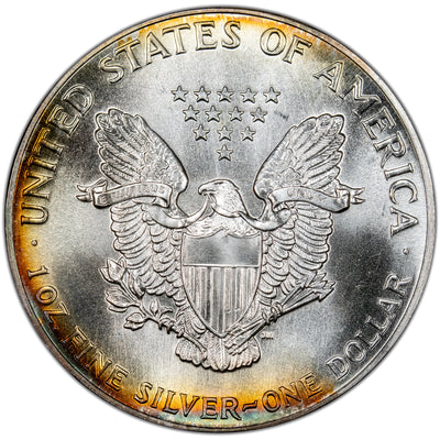 United States 1986 1oz .999 Fine Silver Eagle Coin - Incredibly Toned