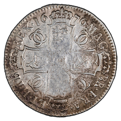 SOLD Great Britain 1676 1/2 Half Crown KM #438.1 - Environmental Damage