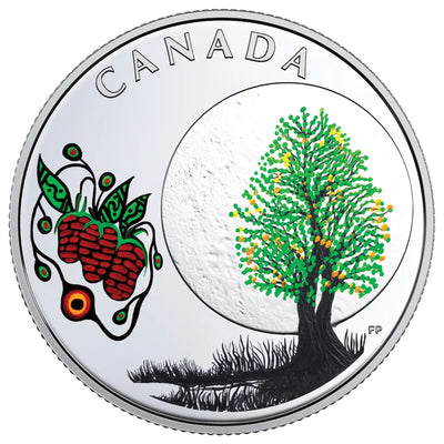 Canada 2018 $3 13 Teachings from Grandmother Moon: Strawberry Moon .9999 Fine Silver Coin