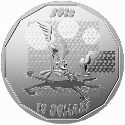 Canada 2015 $10 Looney Tunes Roadrunner Beep! Beep! .9999 Pure Silver Coin