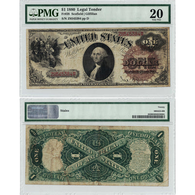 SOLD United States 1880 $1 Legal Tender Note Fr. #28 - PMG VF-20