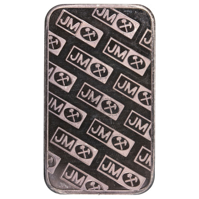 SOLD Johnson Matthey JM 2oz .999 Fine Silver Bar - JM Back