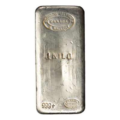SOLD Johnson Matthey & Mallory Kilo .999 Silver Bar