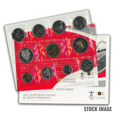 Canada 2007 Wheelchair Mule Olympic 11-Coin PL Proof-Like Mint Coin Set - Envelope + COA