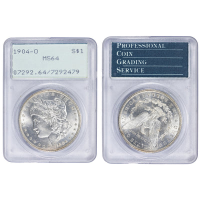 SOLD United States 1904-O $1 Morgan Dollar Silver Coin - PCGS MS-64 OGH Rattler