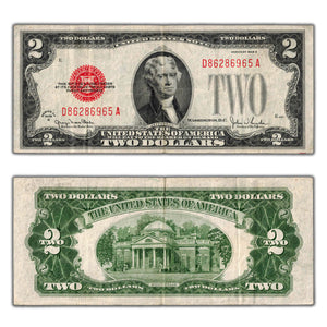 SOLD United States 1928 Series G $2 Two Dollars Federal Reserve Note FR #1508