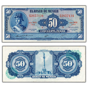 SOLD Mexico 1969 50 Fifty Pesos Note P #49r