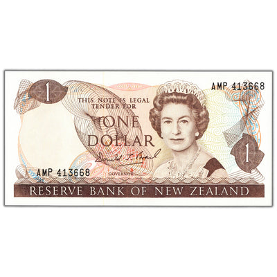 New Zealand ND (1981-92) $1 One Dollar Note P #169c - UNC