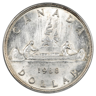 Canada 1938 $1 Silver Dollar Coin - Choice AU