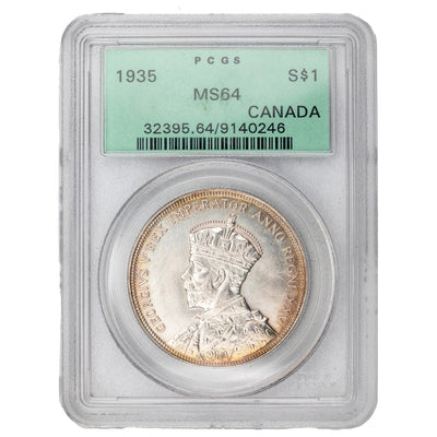 SOLD Canada 1935 $1 Silver Dollar Coin First Year of Issue! - MS-64
