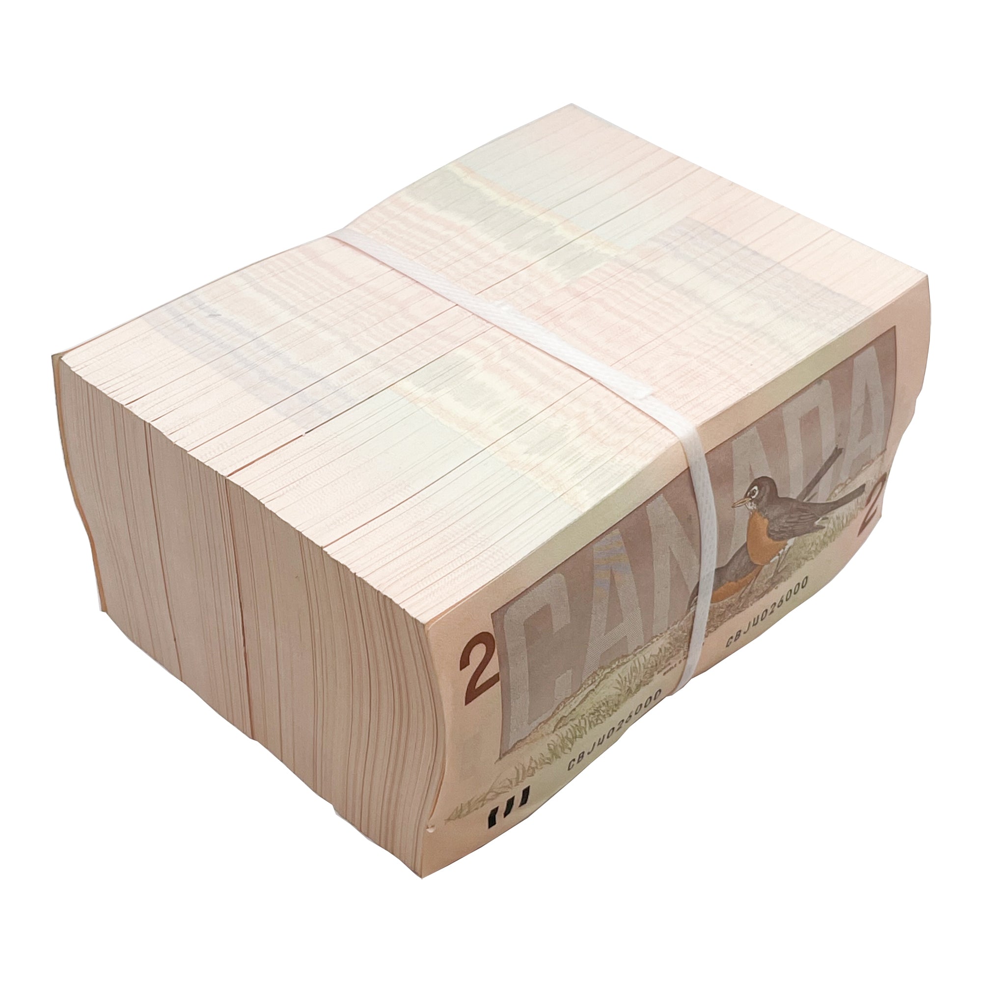 SOLD $2 1986 Bank of Canada Notes CBJ Prefix - Brick of 1000 Consecuti ...