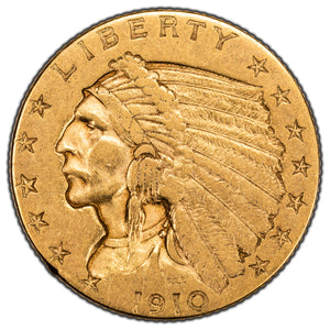 SOLD United States 1910 $2 1/2 Quarter Eagle Gold Coin