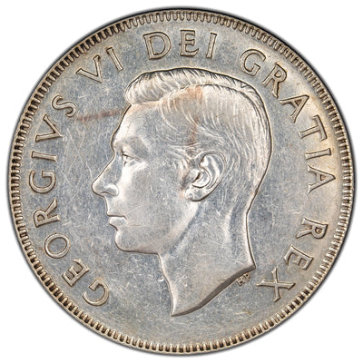 SOLD Canada 1948 50 Cents Half Dollar Silver Coin - Extra Fine