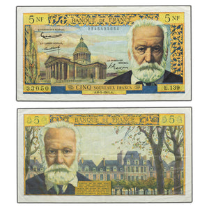SOLD France 1965 5 New Francs Note P #141a - VF (pinholes)